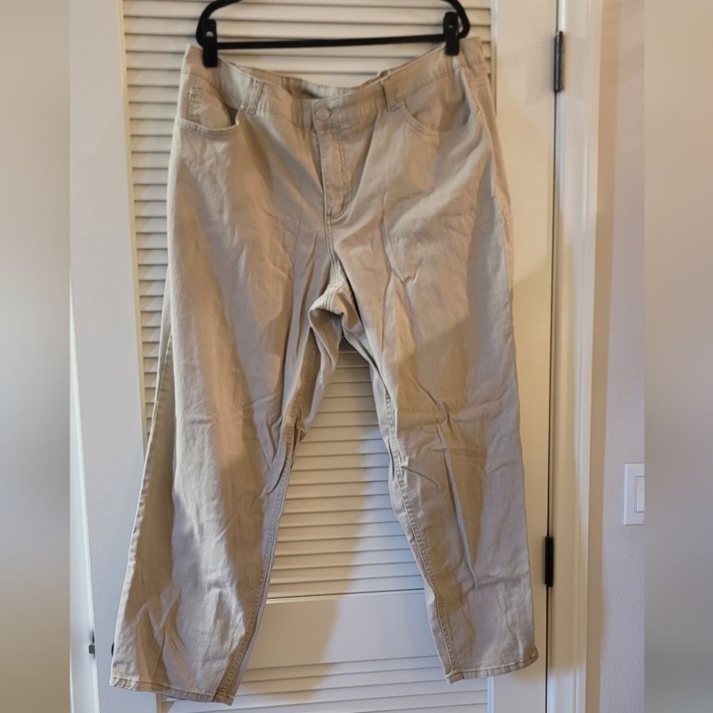 JMS Just My Size - (Plus-Size) Tan Stretch Classic Denim Pants With Pockets
